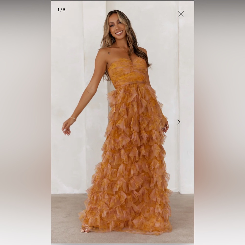 Hello Molly Festival of you strapless tulle maxi dress
